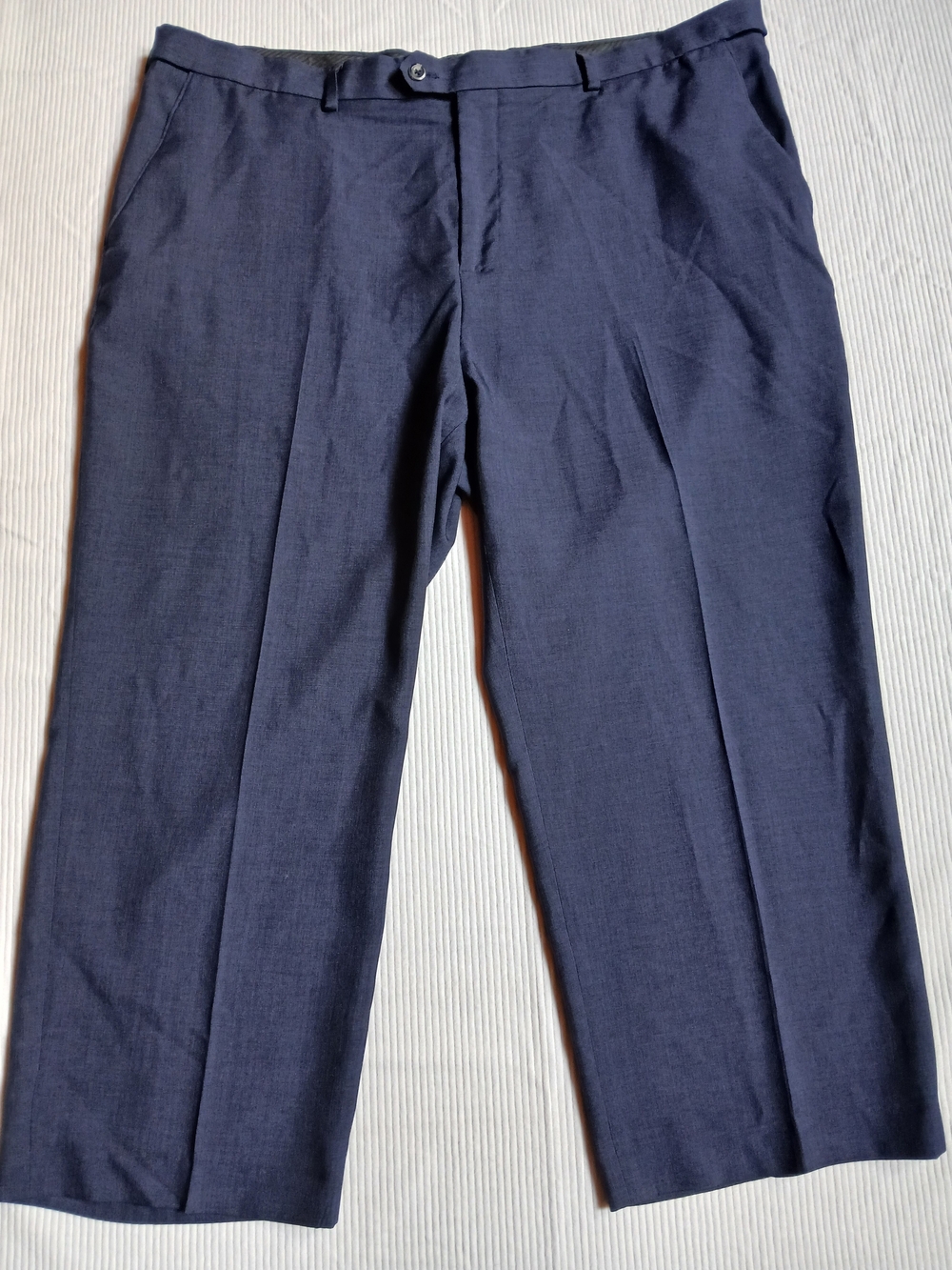 Croft And Barrow Mens Classic Fit No Iron Blue Dress Pants 42x29 Flat Front NWOT